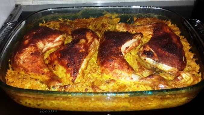 עוף ואורז בתנור